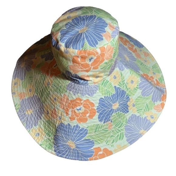 & Other Stories Green Orange Floral Printed Cotton Bucket Hat Medium main image 6